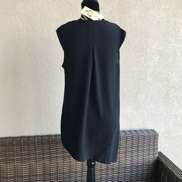 Gibson Womens Tank Top Size Large Asymmetric Black White Striped Stripes NEW - Picture 3 of 7